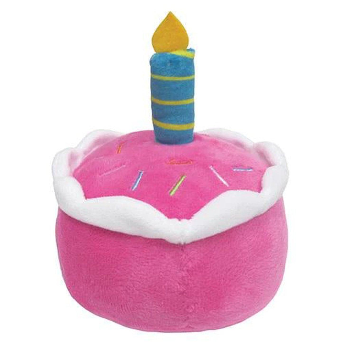 Birthday Cake Plush Toy with Hidden Squeaker (6") - ((Pink))