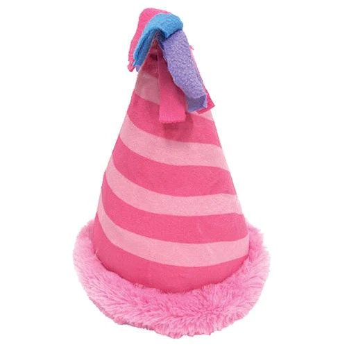 Birthday Hat Crinkle Plush Toy (7") - ((Pink))