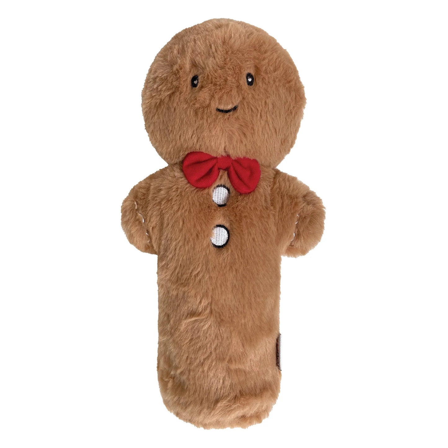 fouFIT Holiday Cuddle Plush Crunchers Gingerbread Man Squeak Dog Toy - 10"