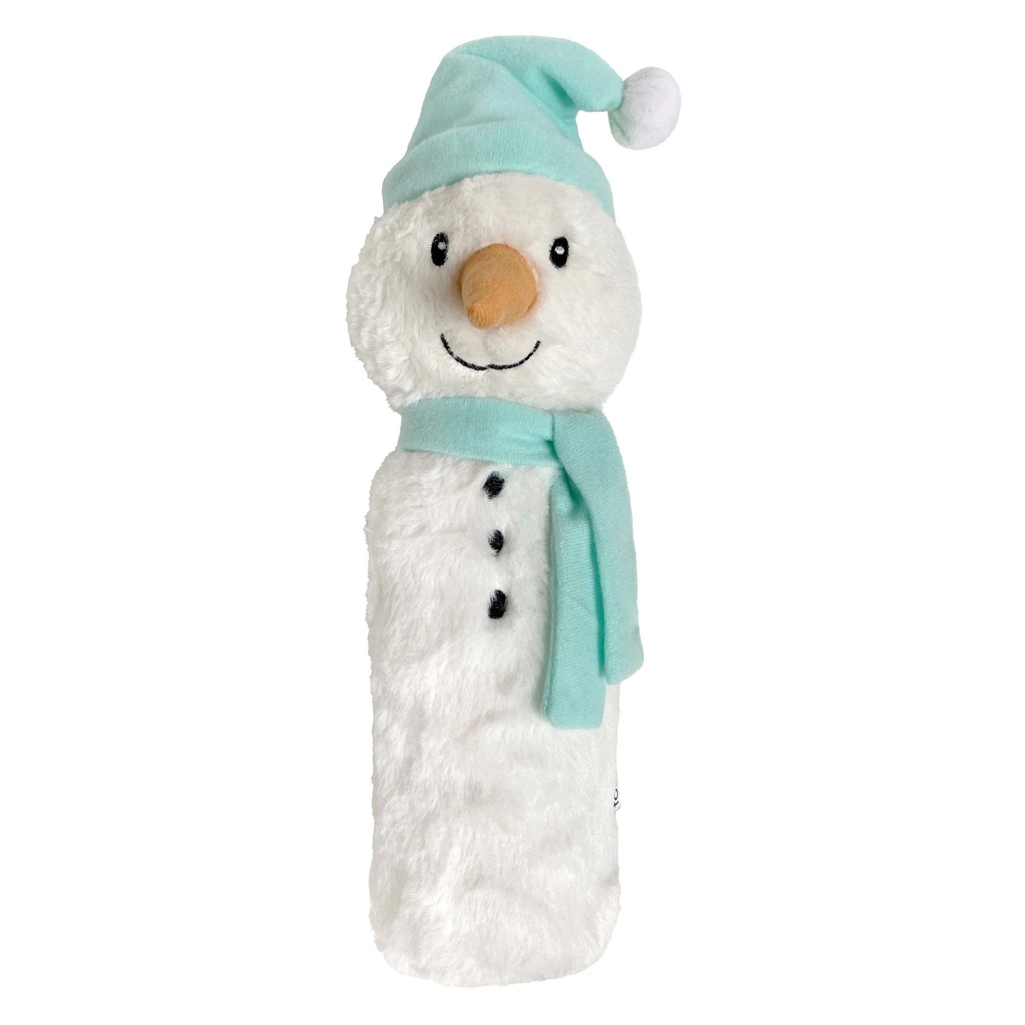 fouFIT Holiday Cuddle Plush Crunchers Snowman Squeak Dog Toy - 10.6"