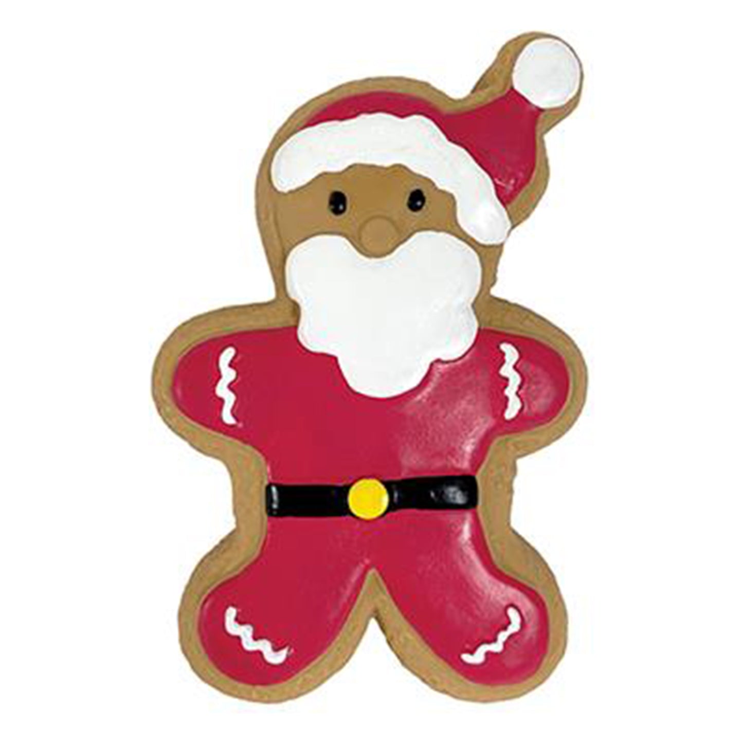 fouFIT Christmas Gingerbread Santa Cookie Chews Latex Squeak Dog Toy