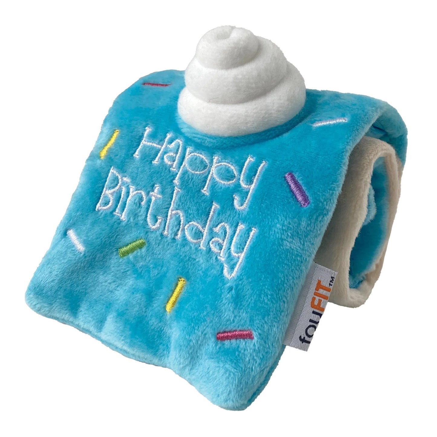 fouFIT Hide 'n Seek Birthday Roll Cake Nosework Dog Toy - Blue (Small)