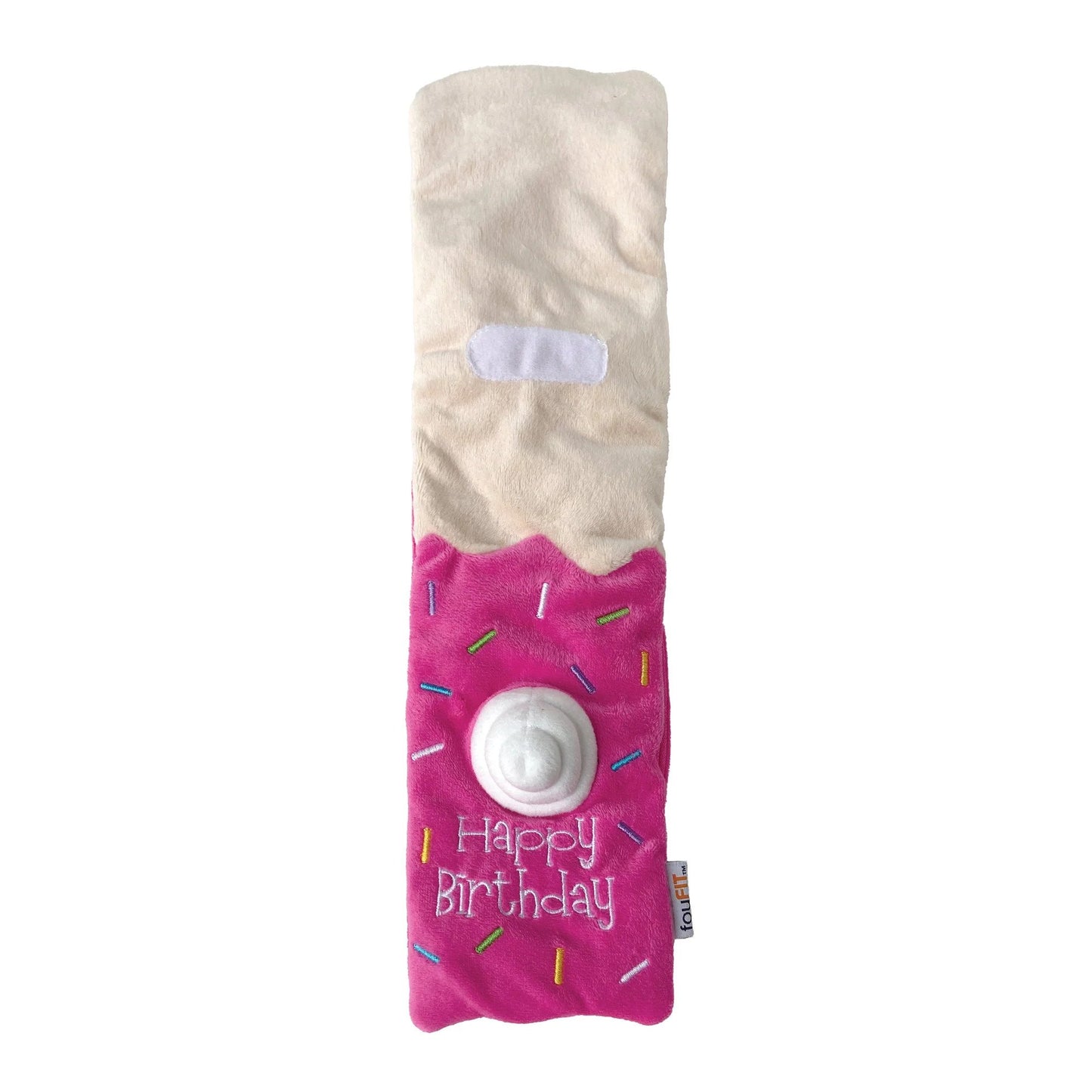 fouFIT Hide 'n Seek Birthday Roll Cake Nosework Dog Toy - Pink (Large)