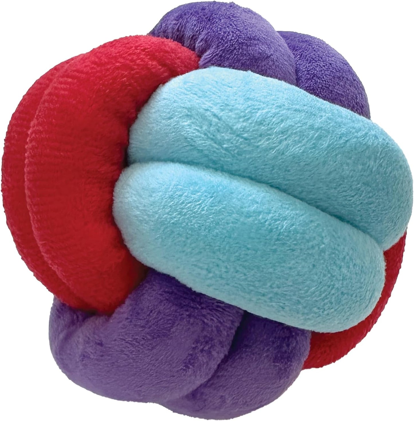 fouFit FouFouBrands Hide n Seek Knotted Snuffle Ball Treat Dispensing Nosework Toy for Dogs - Red/Blue/Purple(Small)