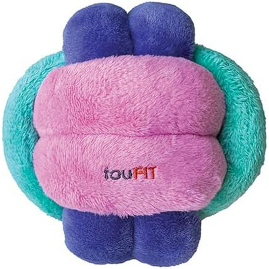 fouFit FouFouBrands Hide n Seek Knotted Snuffle Ball Treat Dispensing Nosework Toy for Dogs - Pink/Green/Purple(Small)