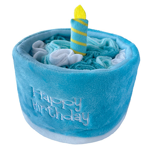 fouFit Hide 'n Seek Birthday Cake Snuffle Dog Toy - Blue