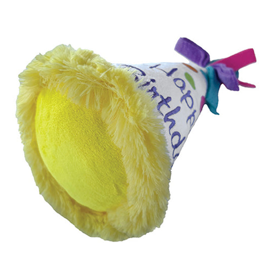 fouFIT Unisex Birthday Hat Crinkle Plush Toy