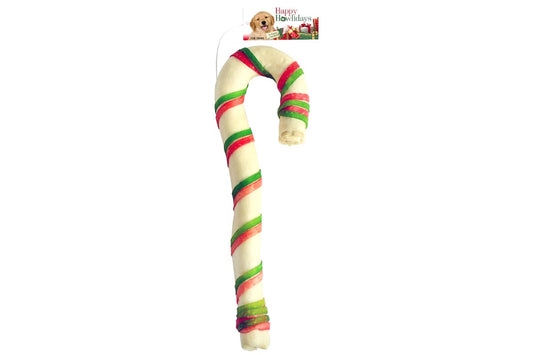 Pet Factory Happy Howlidays Rawhide Dog Candy Canes 15pk 7"