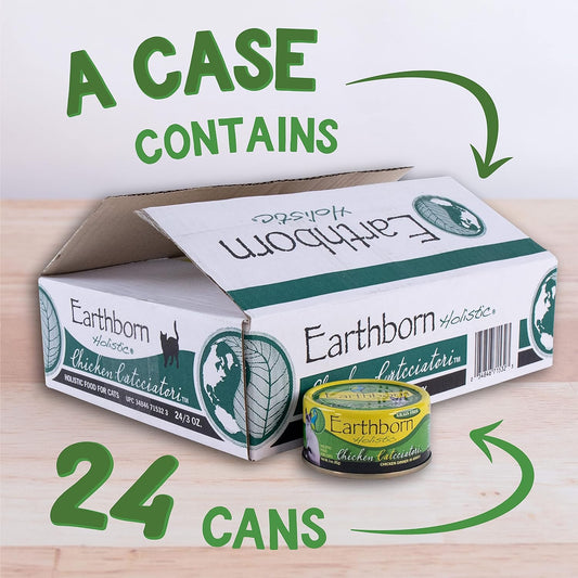 Earthborn Holistic Chicken Catcciatori Grain-Free Moist Canned Cat Food - (3 oz) Pack of 24