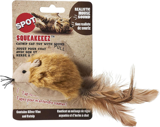 Spot Squeakeeez Mouse Cat Toy Assorted Colors