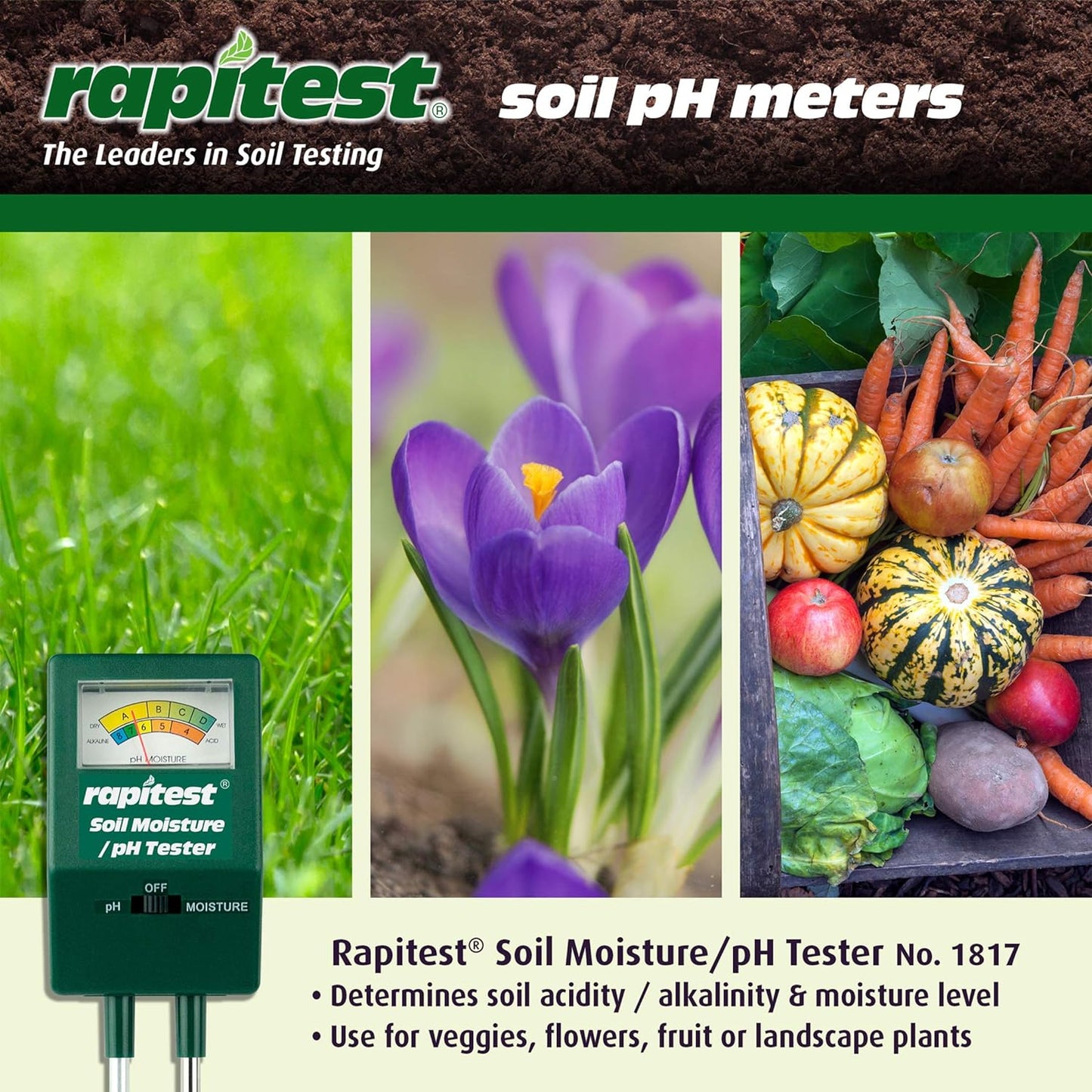 Luster Leaf Rapitest Mini Soil pH/Moisture Tester