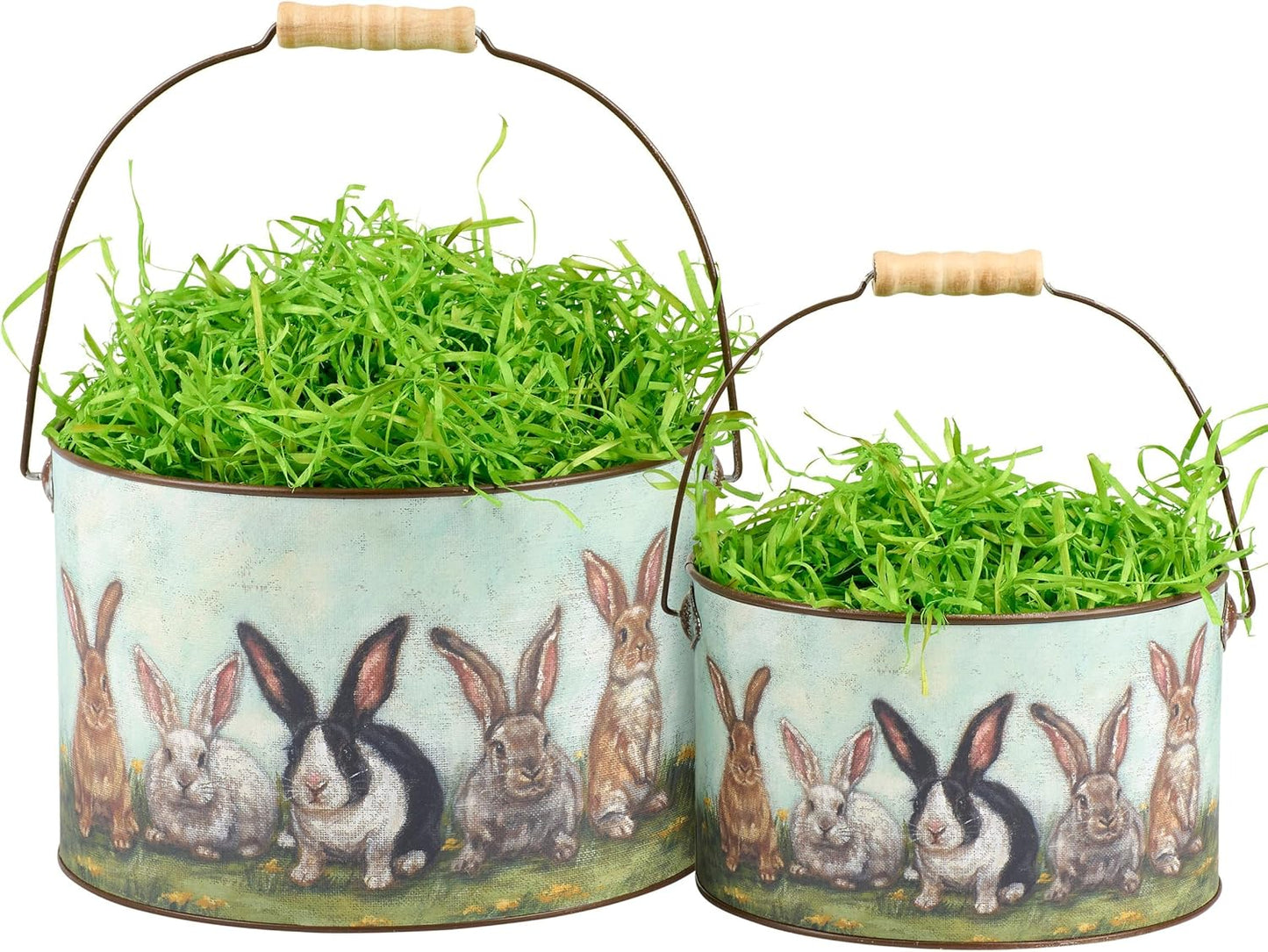 Primitives by Kathy Garden Bunny Friends Bucket Set
