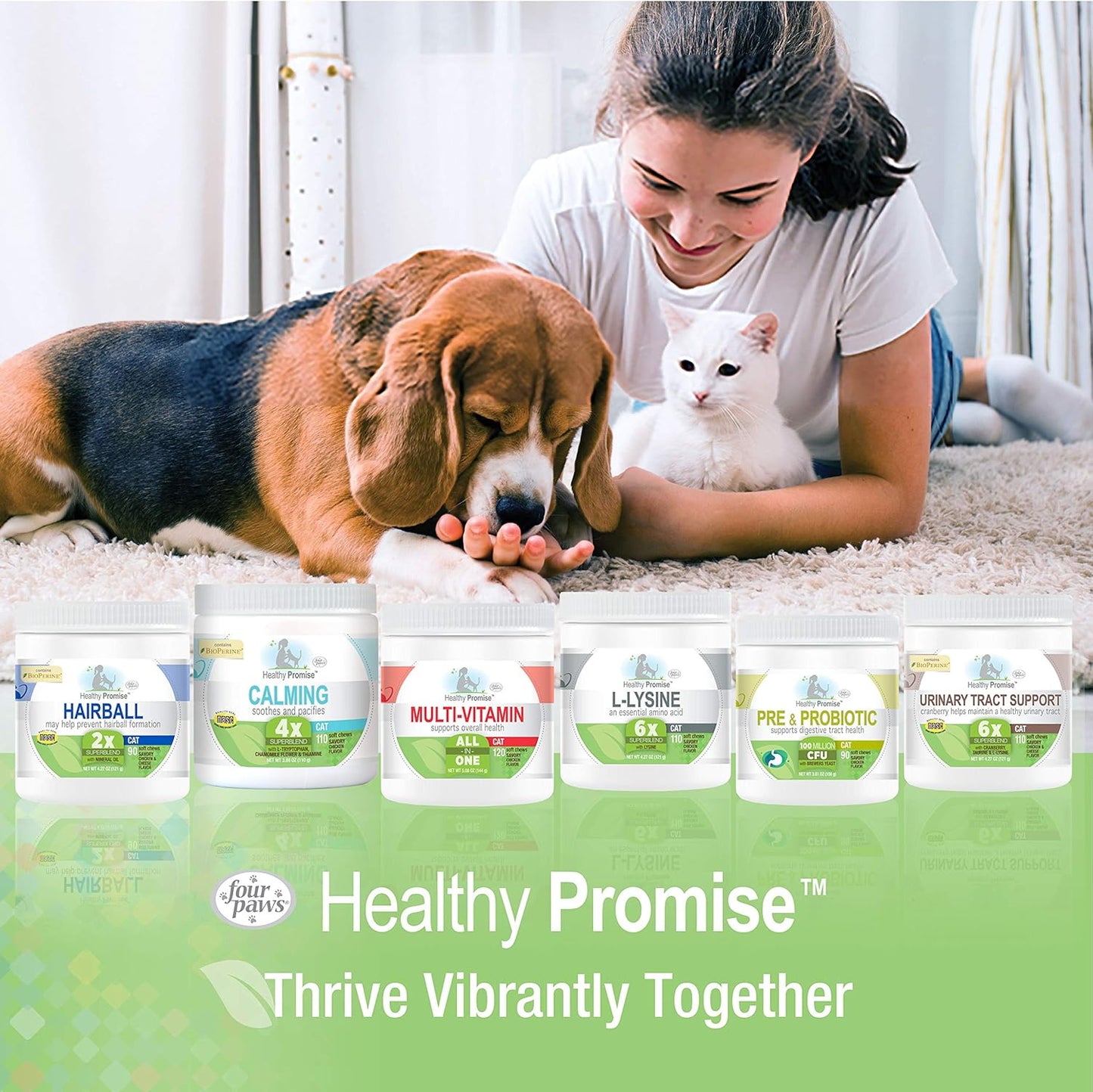 Four Paws Healthy Promise Cat Multivitamin Soft Chews - 120 Count