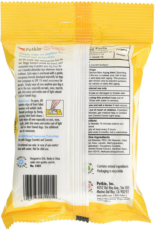 Petkin Doggy Sunwipes - 20 count