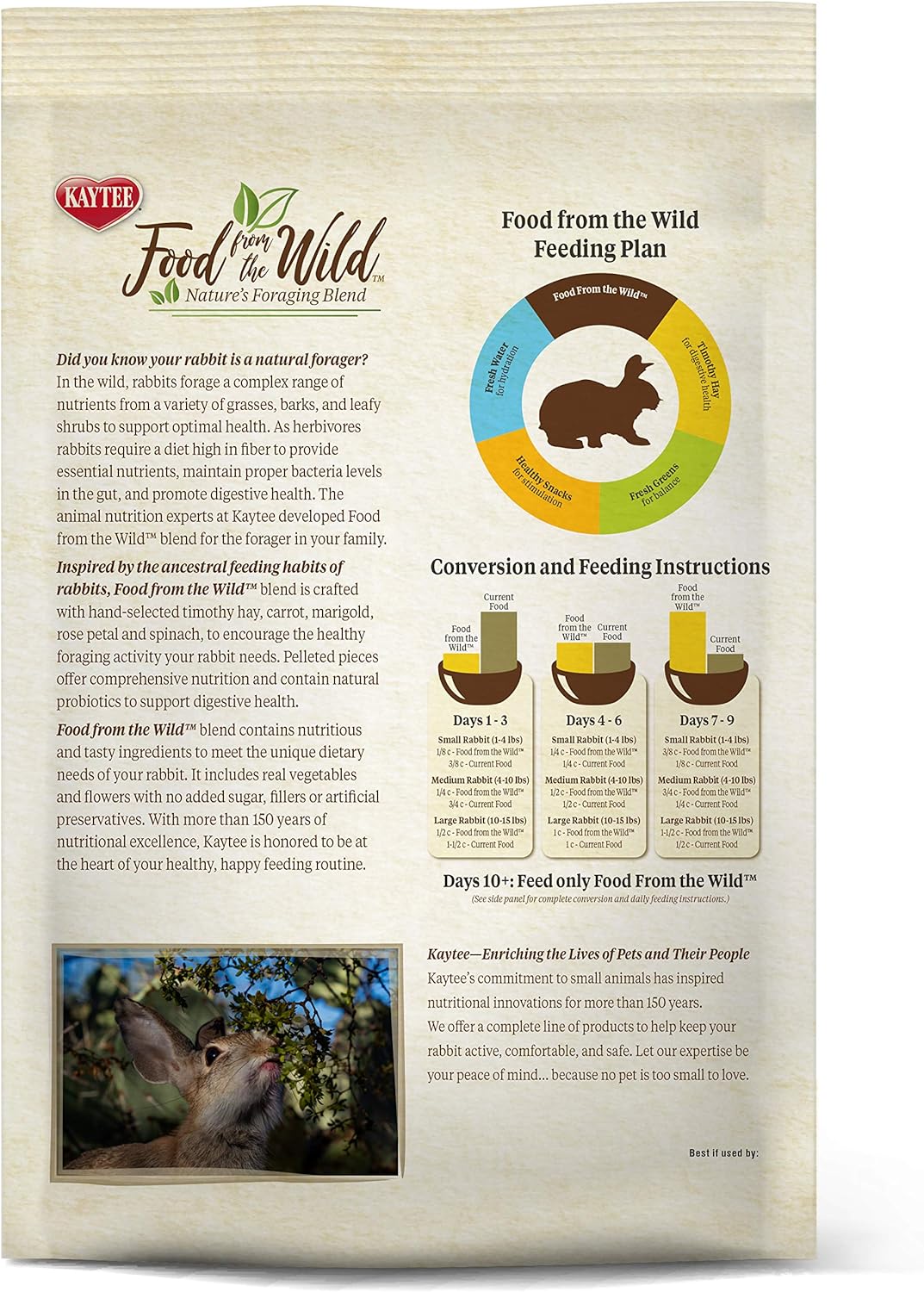Kaytee Food From The Wild Rabbit Food - 4 lbs