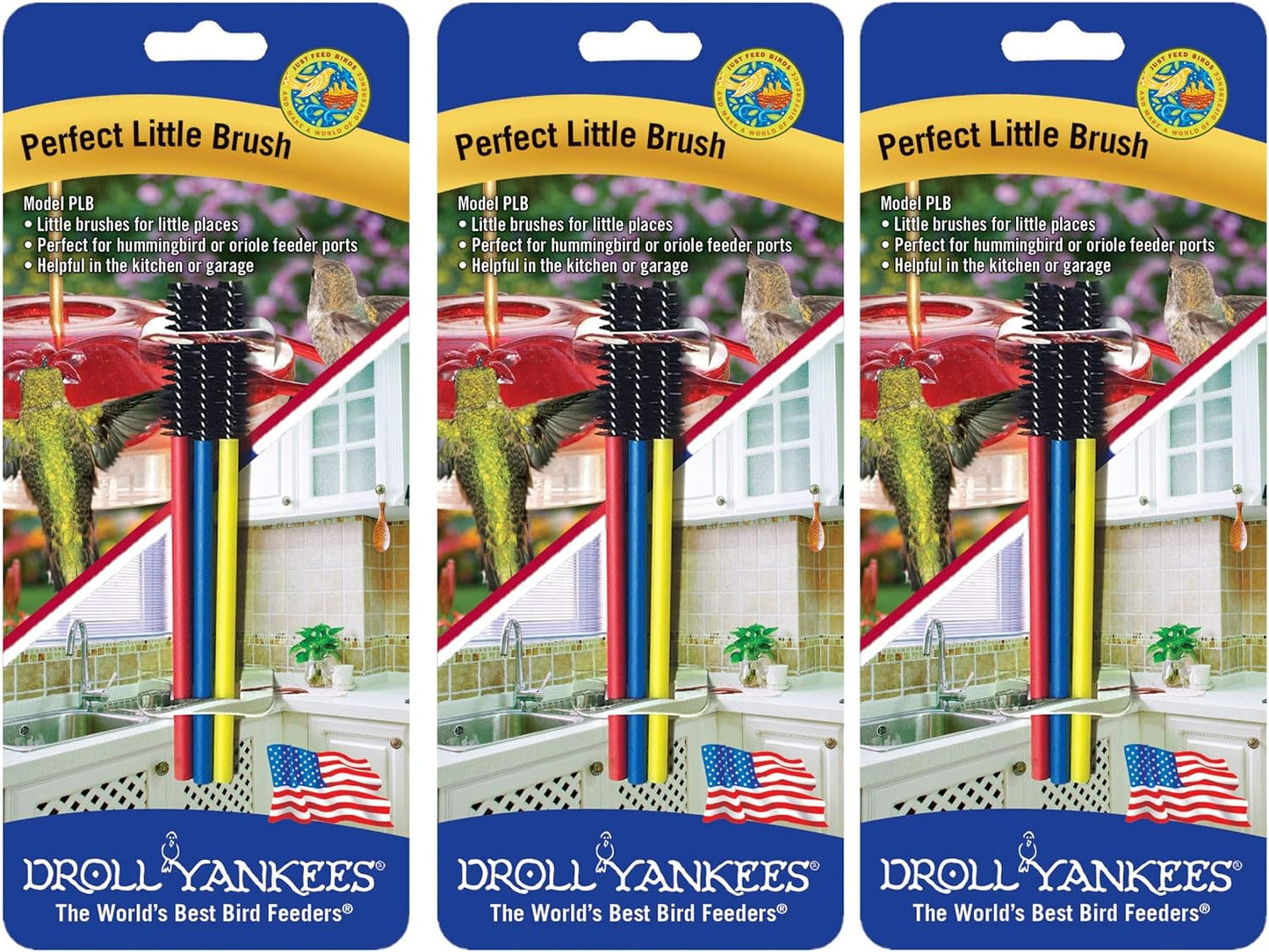 Droll Yankees Perfect Little Brush, 3.5" L Each, 3-Pack of 3