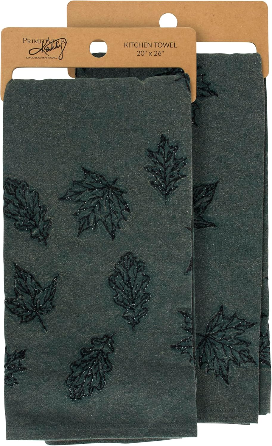 Primitives By Kathy Emerald Leaf Kitchen Towel - 20" x 26"