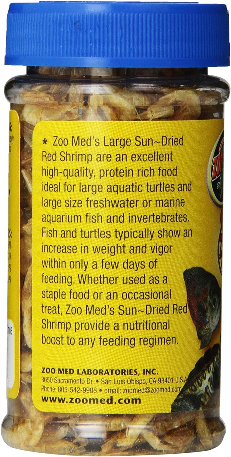 Zoo Med Large Sun-Dried Red Shrimp Aquatic Turtle Food - 0.5 oz