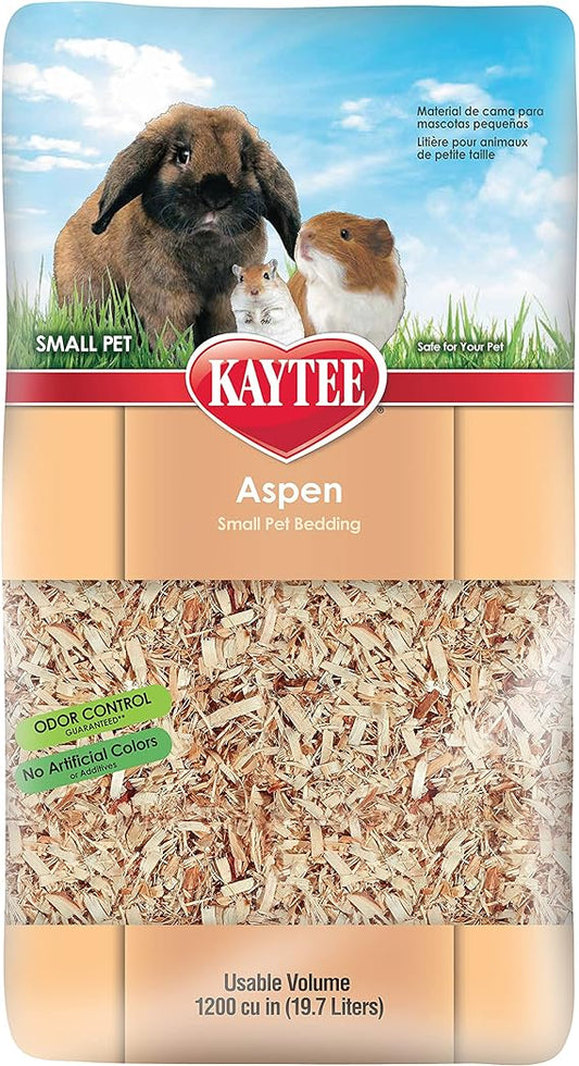 Kaytee Aspen Small Pet Bedding & Litter 19.7L - (500 Cu. In. Expands to 1,200 Cu. In.)