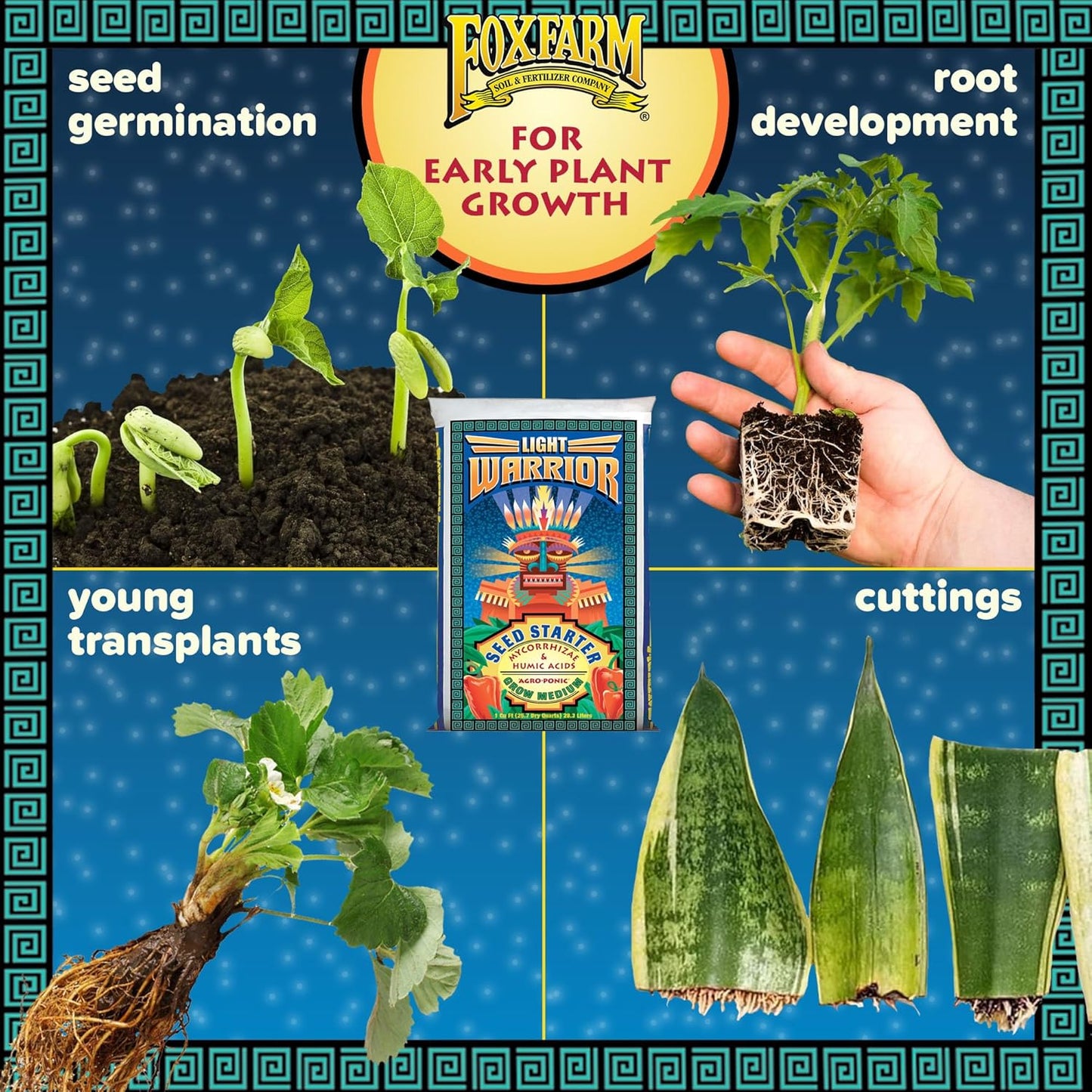 FoxFarm Light Warrior Seed Starter Growing Medium Potting Soil - 1 CU FT