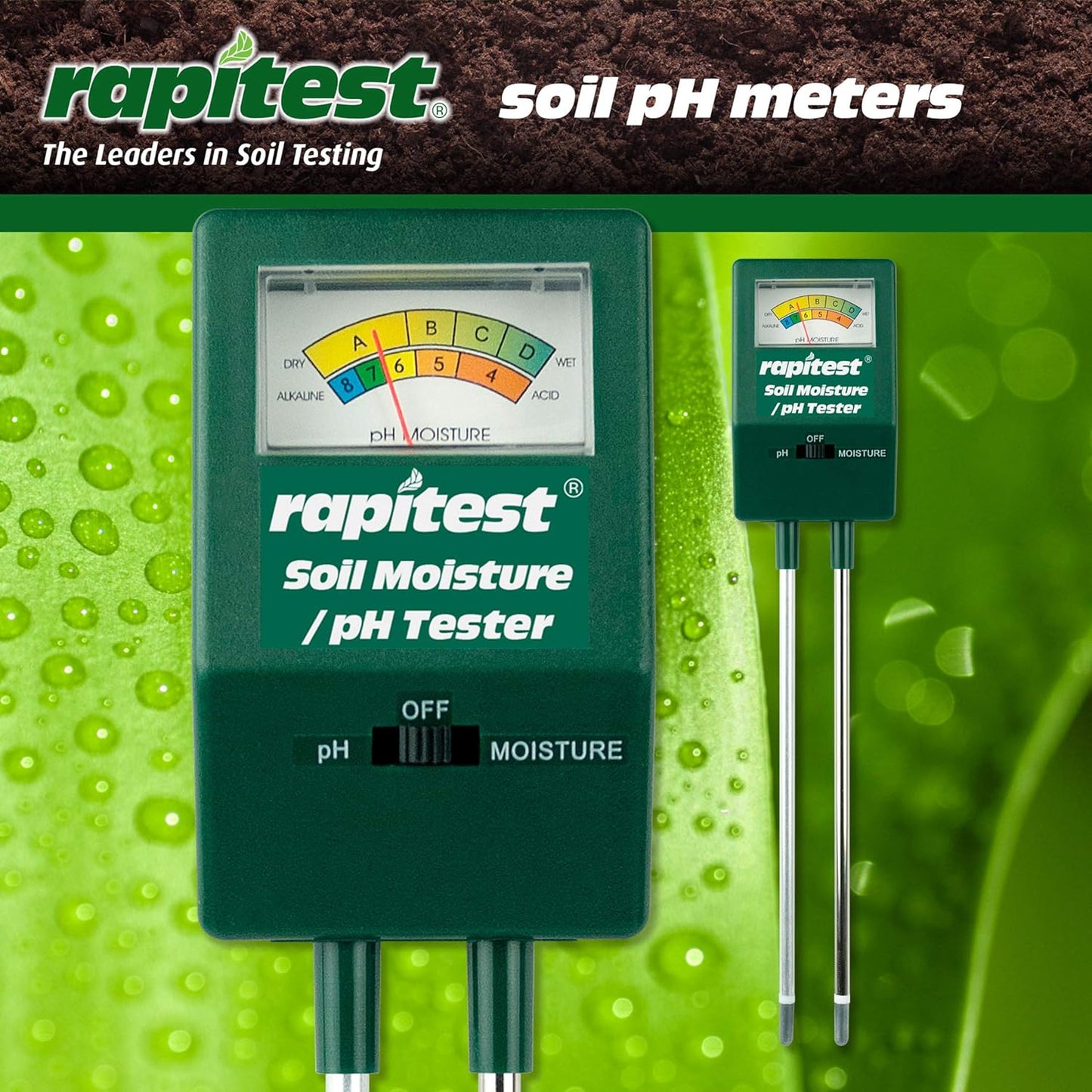 Luster Leaf Rapitest Mini Soil pH/Moisture Tester