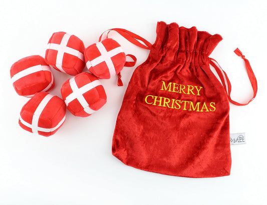 Midlee Santa's Gift Bag Dog Toy - 2.5"