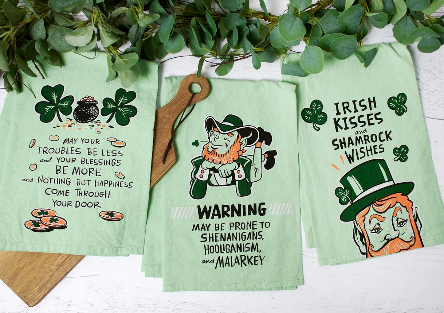 Primitives by Kathy Irish Blessing Kitchen Towel - 28" x 28"