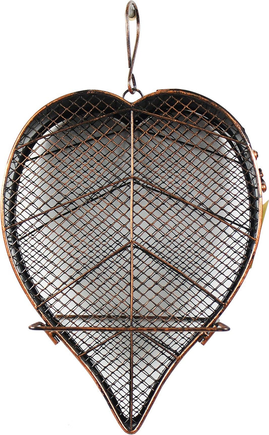 Heath Outdoor Products Leaf Mesh Perching Metal Bird Feeder - Copper