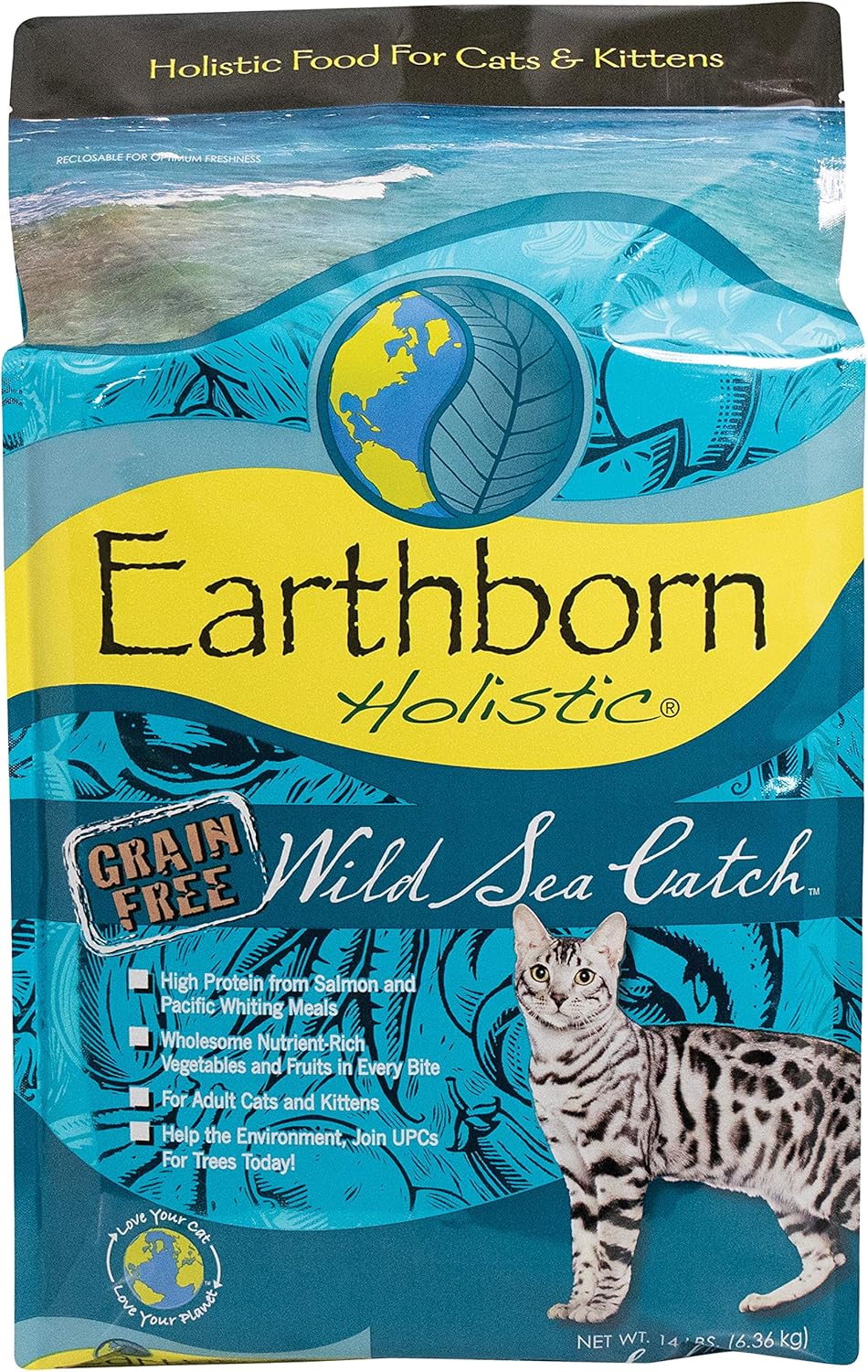 Earthborn Holistic Grain Free Wild Sea Catch Feline Dry Cat Food - 14 lbs