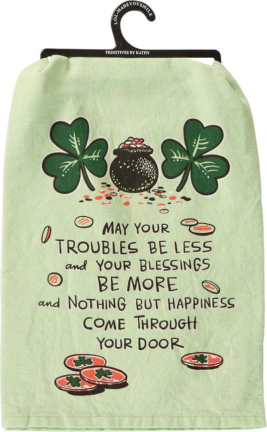 Primitives by Kathy Irish Blessing Kitchen Towel - 28" x 28"