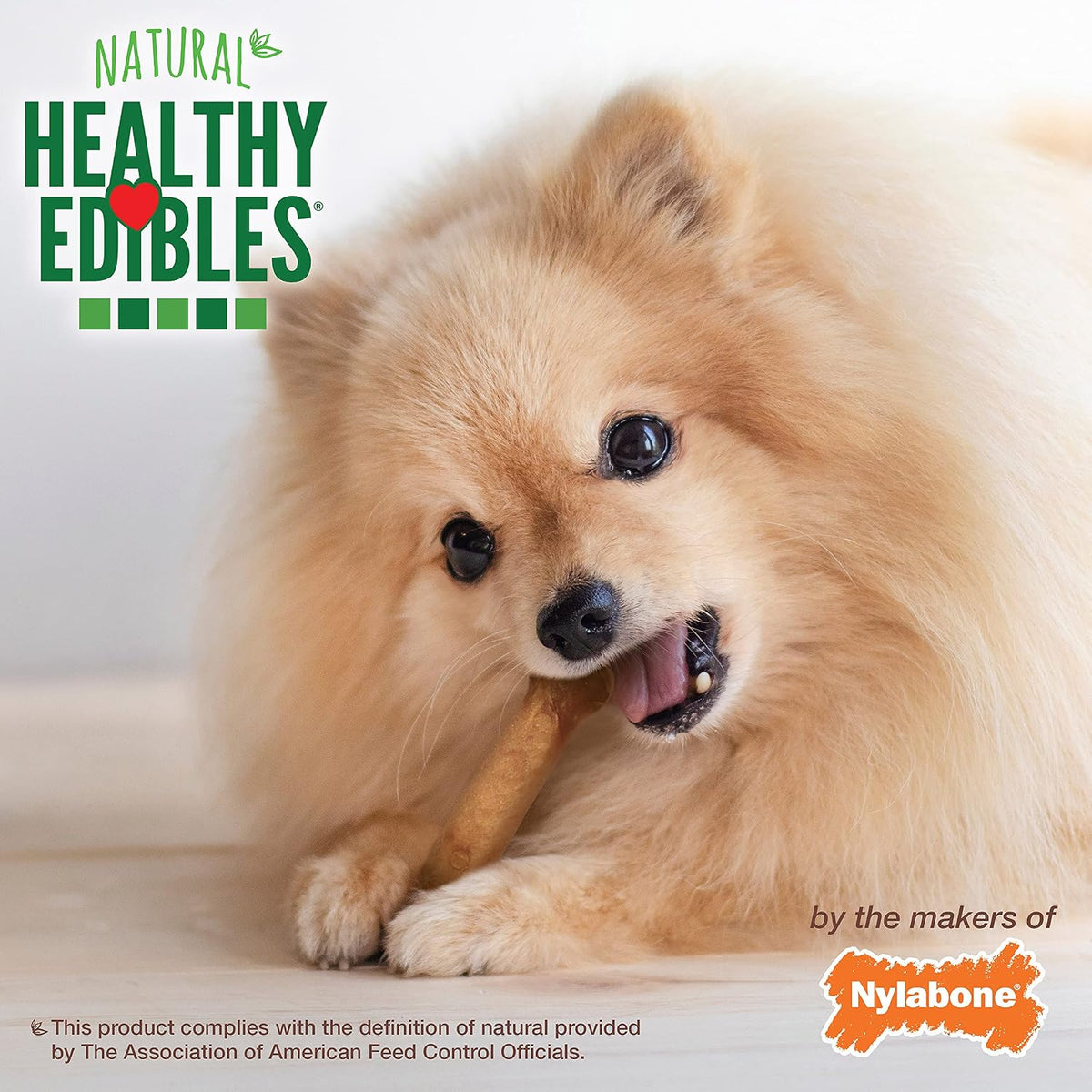 Nylabone Healthy Edibles Wholesome Roast Beef Flavor Dog Chews - Petite(8 Pack)