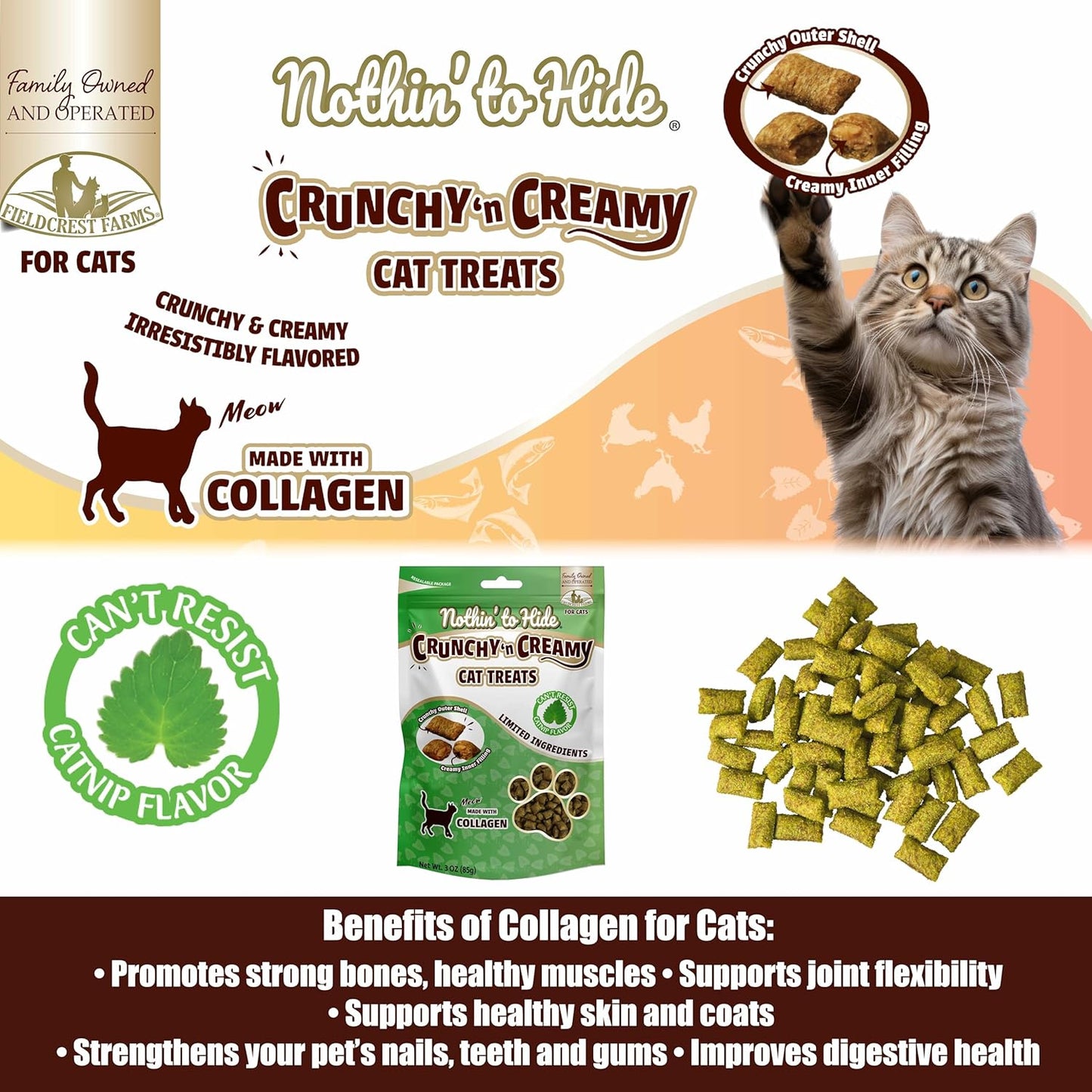 Nothin' To Hide Cat Catnip Treats - 3oz