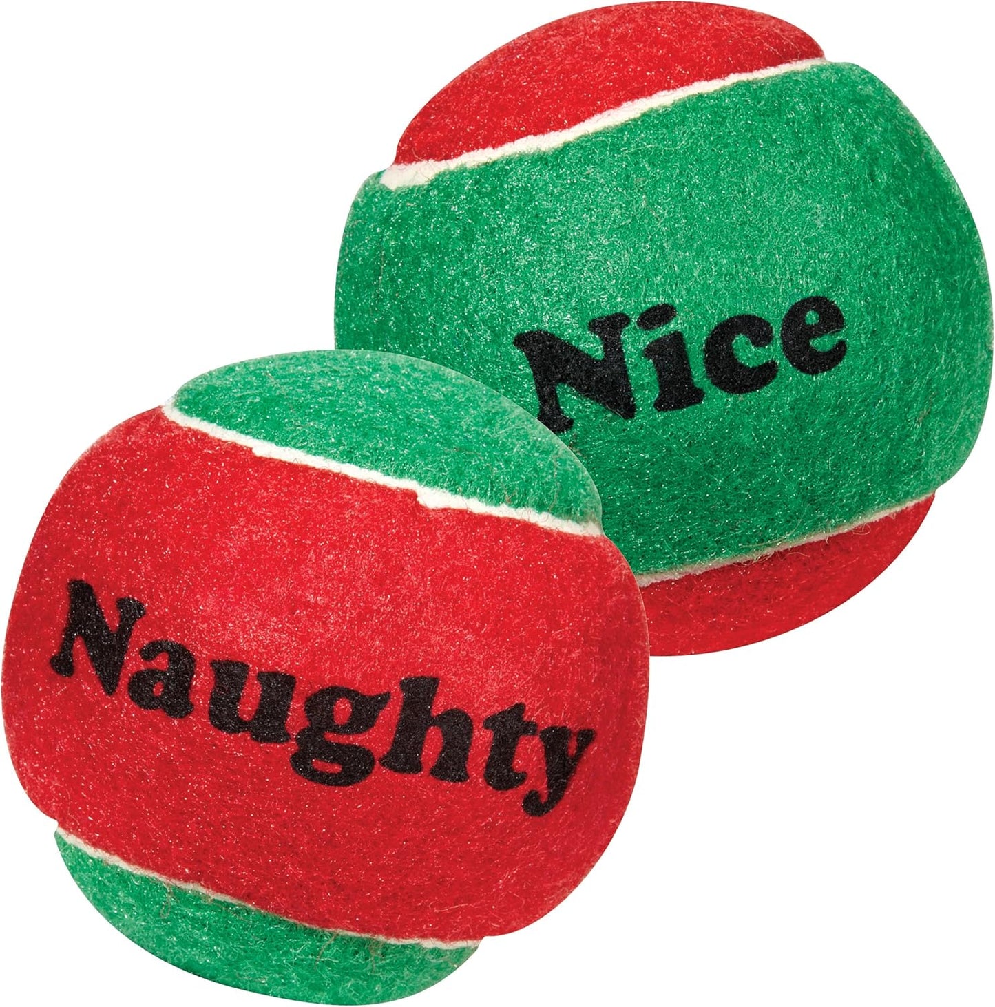 Zanies Naughty or Nice Tennis Dog Toy Balls (Pack of 6)