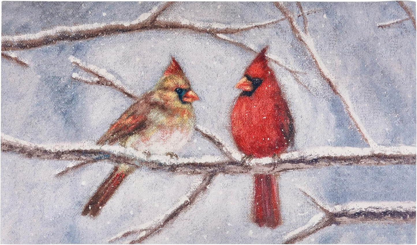 Primitives by Kathy Cardinal Couple Rug- Indoor/Outdoor