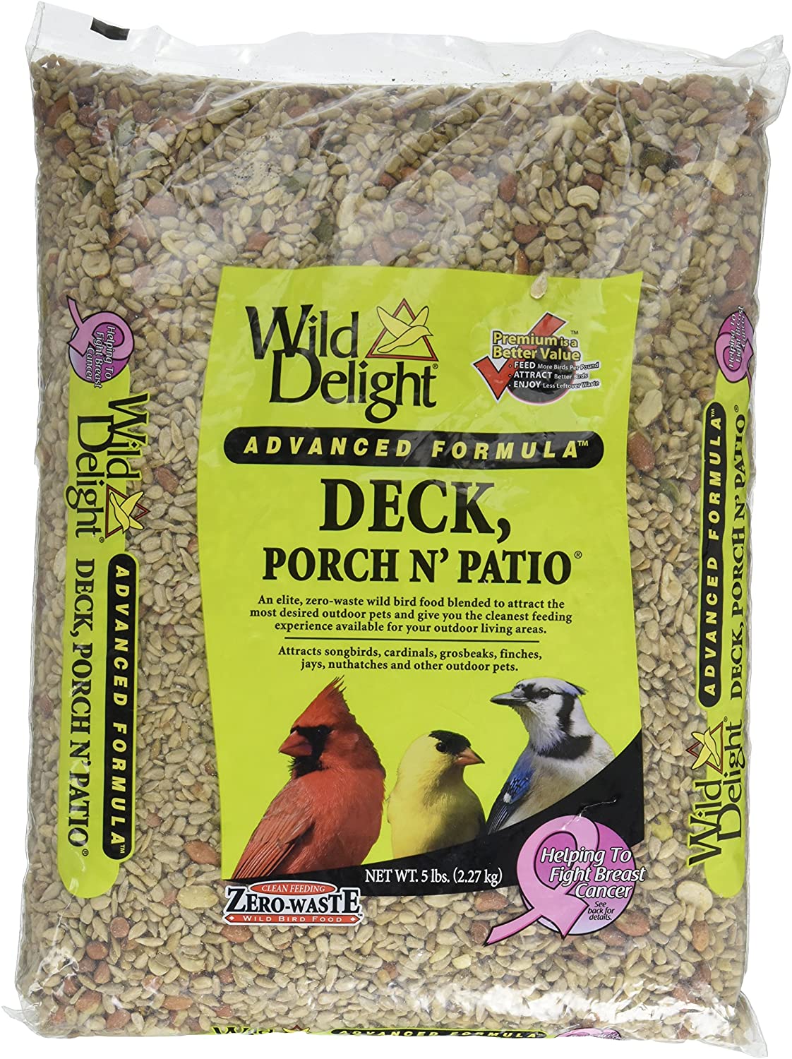 Wild Delight Deck, Porch N' Patio Wild Bird Food, 5lbs