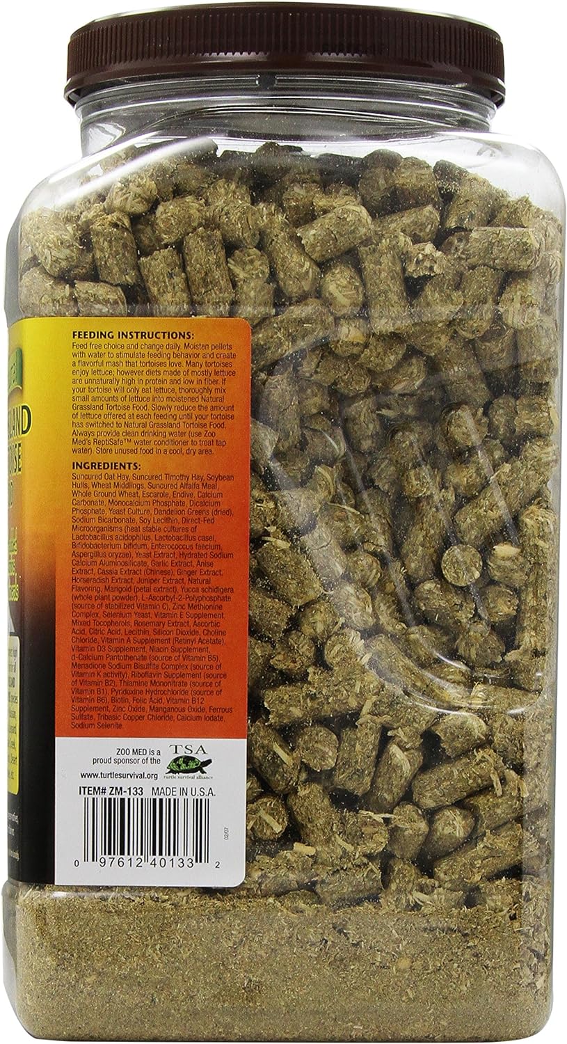 Zoo Med Natural Grassland Tortoise Food - 60 oz