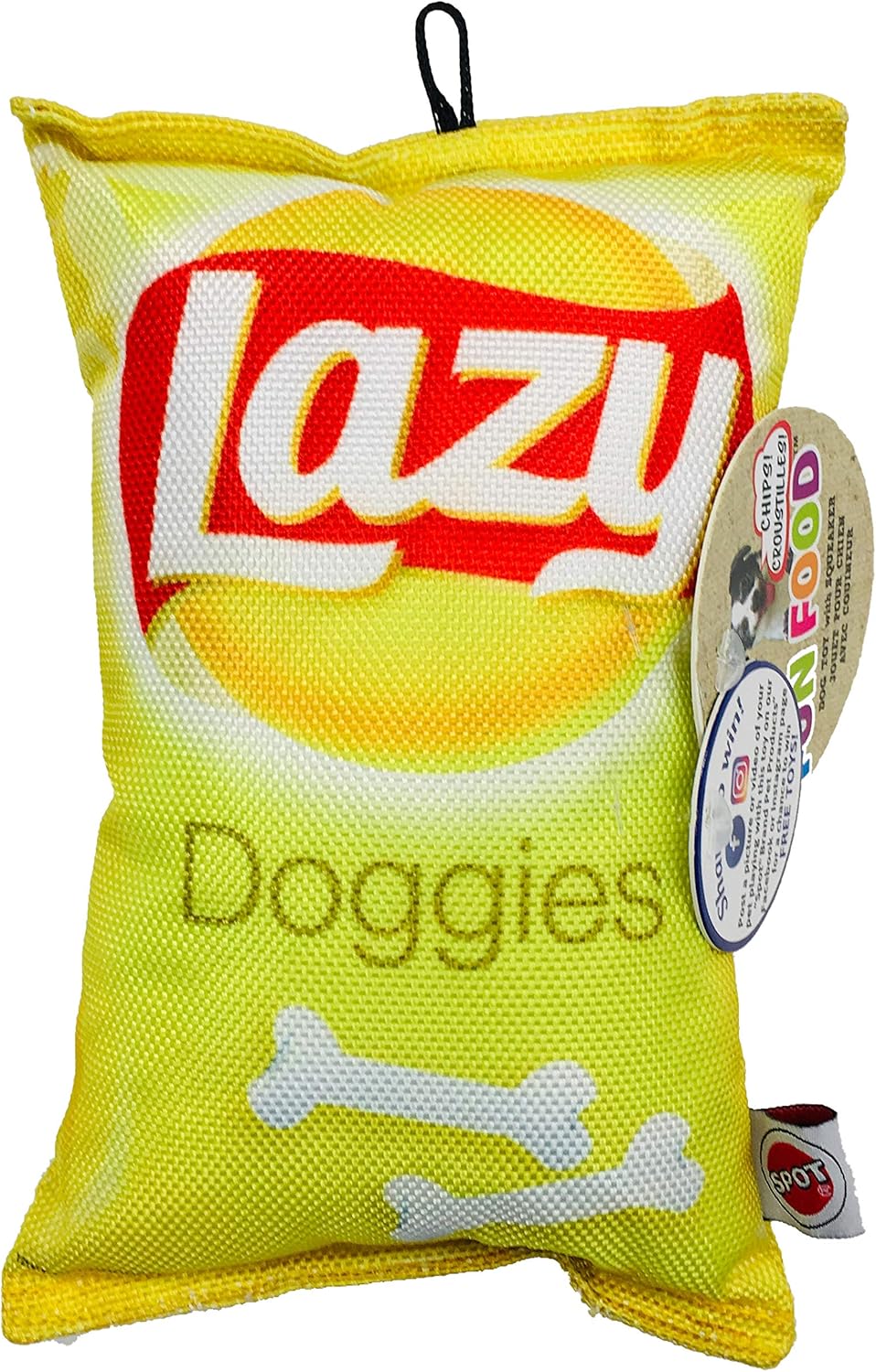 ETHICAL/SPOT Fun Food Lazy Dog Chips Plush Toy 8"