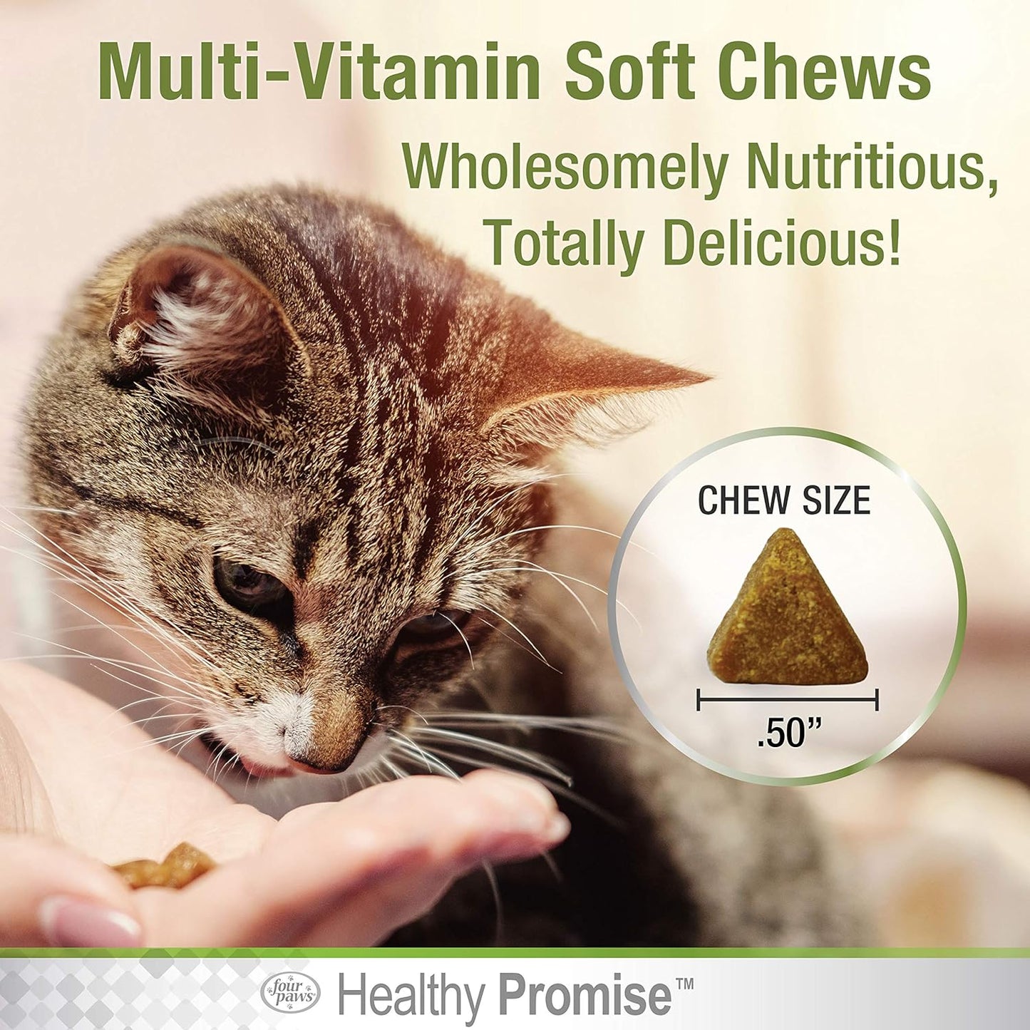 Four Paws Healthy Promise Cat Multivitamin Soft Chews - 120 Count