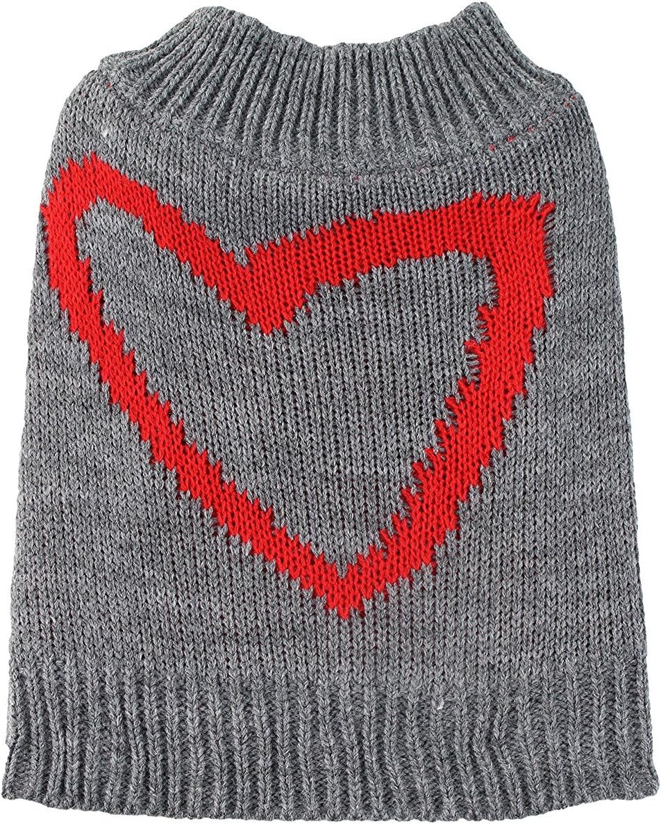 Midlee Red Heart Dog Sweater