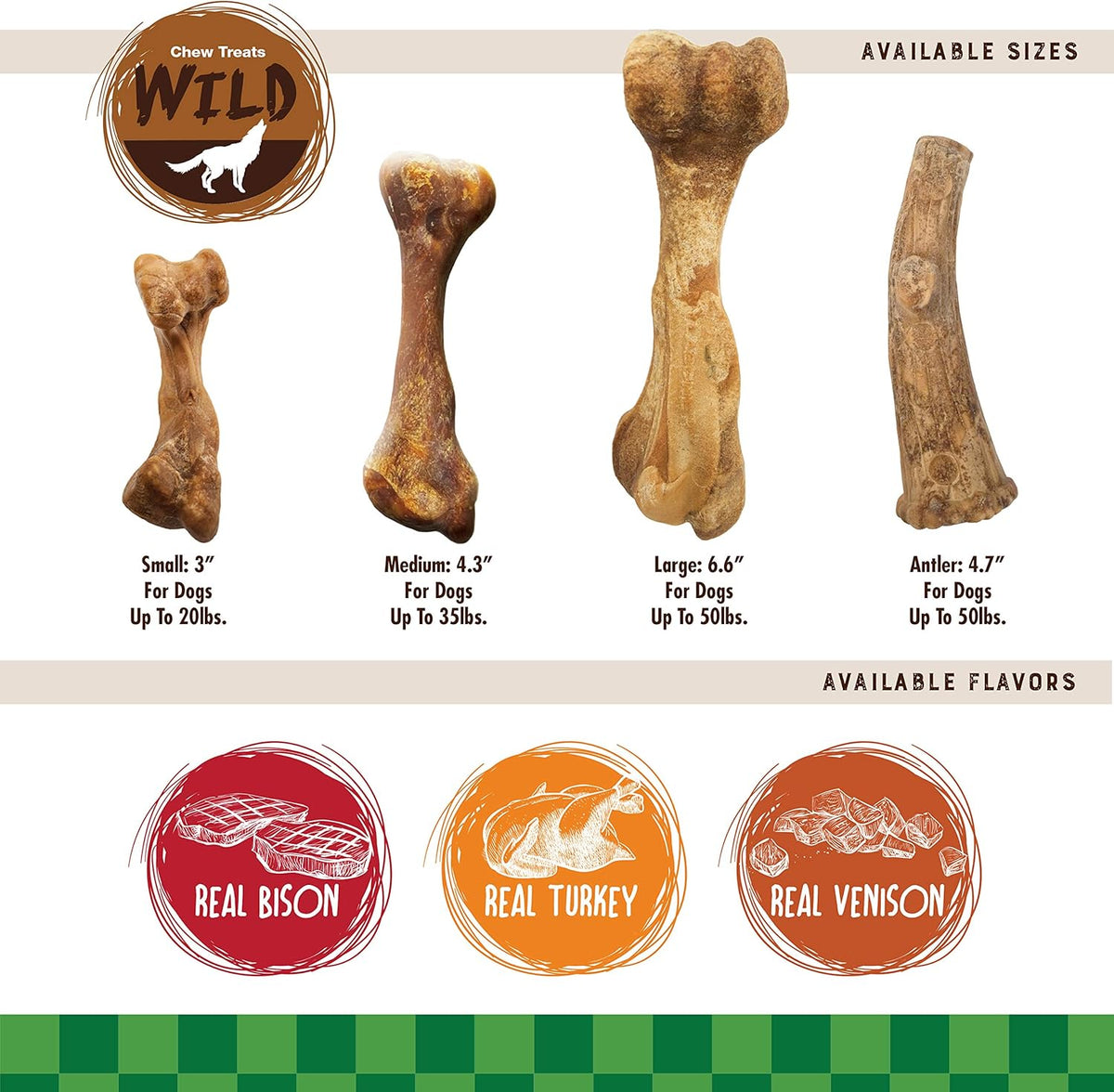Nylabone Healthy Edibles Edible Antler Real Venison Flavor Dog Chew Treat