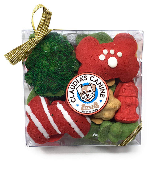 Claudia's Canine Bakery Gourmet Christmas Dog Treat Gift Box (Max's Holiday Munch)