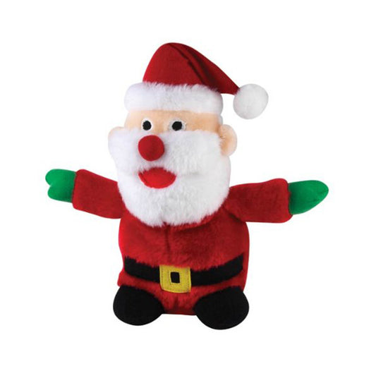 Zanies Plush Holiday Friend Santa Dog Toy, 9-Inch