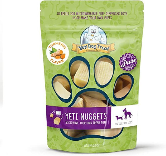 Yeti Dog Chew Turmeric Nuggets Dog Chews Treats- 3.5 oz, 6 Pieces