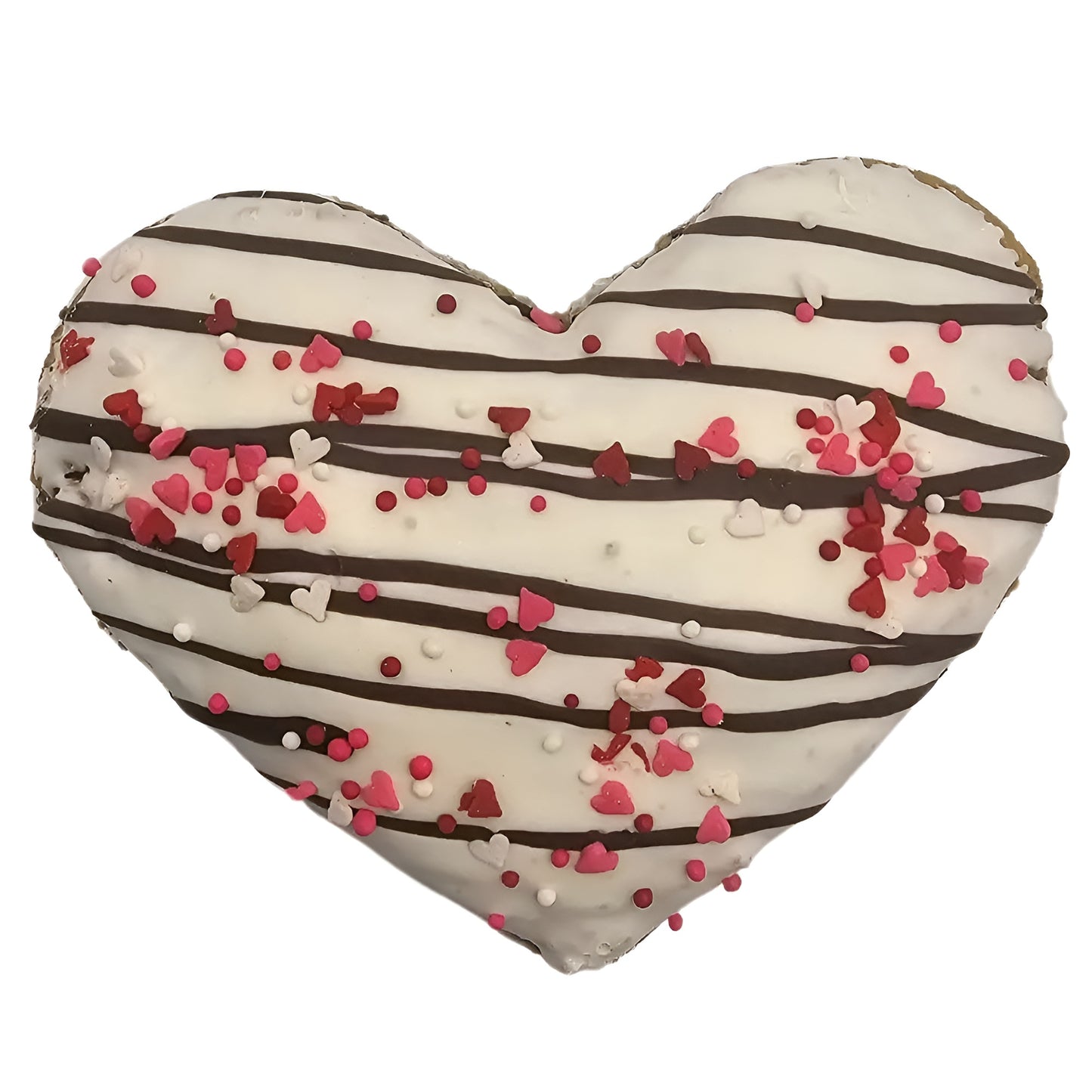 K9 Granola Factory 3" Jumbo Heart Shaped Gourmet Cookie,  Happy Valentines Day - 4 pack
