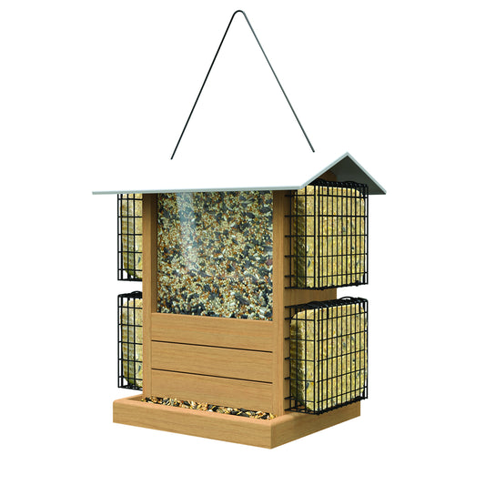 Woodlink Nordic Deluxe Ranch Bird Feeder - Teak/White