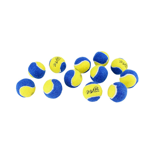 Midlee X-Small Dog Tennis Balls 1.5" Pack of 12 (Blue/Yellow)