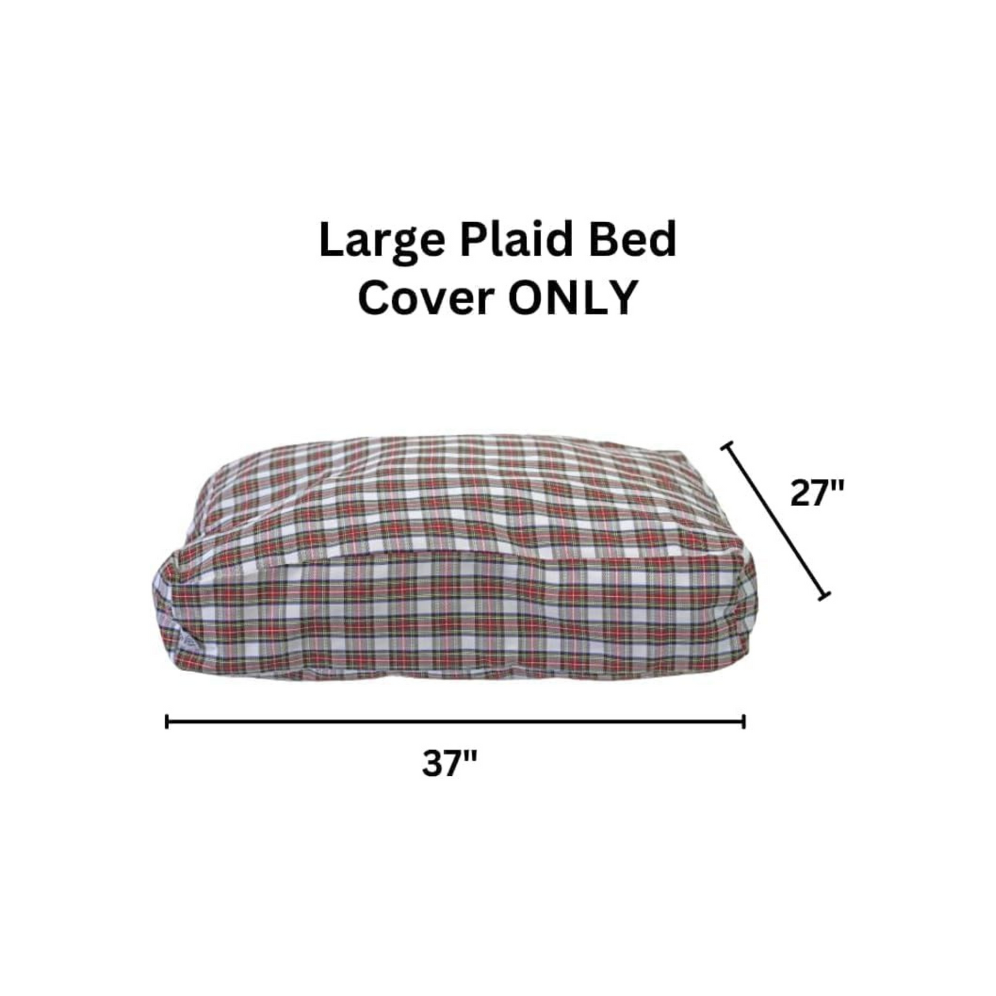 Midlee Christmas Plaid Dog Bed Cover