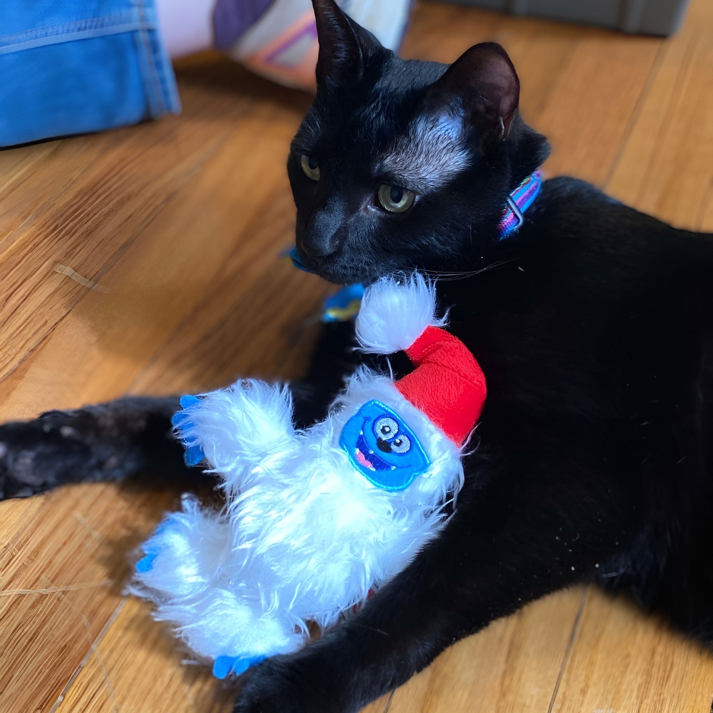 ETHICAL/SPOT Holiday Christmas Happy Yeti Cat Toy - 6"