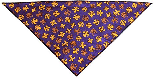 Mardi Gras Fleur de Lis Tie-On Pet Bandana (Small)
