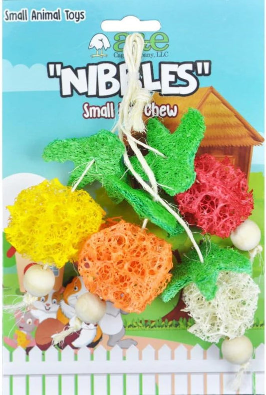 AE Cage Company Nibbles Fruit Bunch Loofah Chew Toy